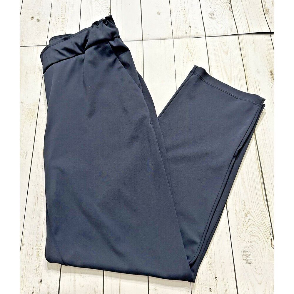 Maison d'Amelie‎ Navy Pull On Elastic Waist Straight Leg Pants Size Small